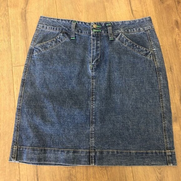 BILL BASS DENIM COTTON SKIRT in size 12 - Picture 1 of 5